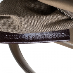 Pre Owned Fendi Beige Leather Mini Peekaboo Top Handle Bag