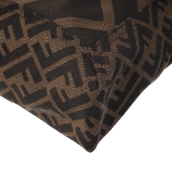 Fendi Tobacco Zucca Canvas Multicolor Fringe Baguette
