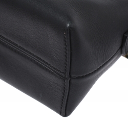 Pre Owned Fendi Black Leather Mini By The Way Crossbody Bag