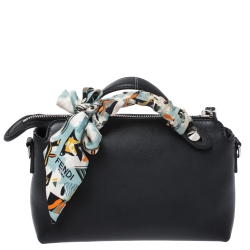 Pre Owned Fendi Black Leather Mini By The Way Crossbody Bag