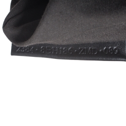 Pre Owned Fendi Dark Grey/Bronze Zucca Nylon and Lizard Embossed Leather Trim Large Chef Tote