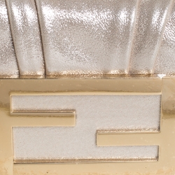 Pre Owned Fendi Gold Leather Mia Pochette Bag 