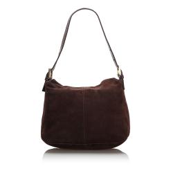 Pre Owned Fendi Brown/Dark Brown Suede Shoulder Bag