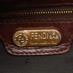 Pre Owned Fendi Brown/Dark Brown Suede Shoulder Bag