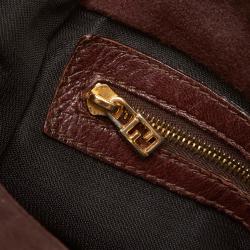 Pre Owned Fendi Brown/Dark Brown Suede Shoulder Bag
