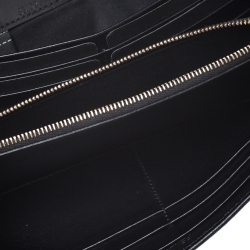 Pre Owned Fendi Black Leather Continental Wallet