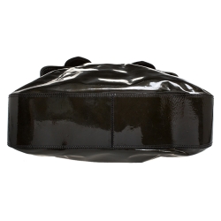 Pre Owned Fendi Metallic Bronze Patent Leather B Bis Shoulder Bag