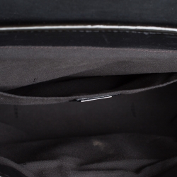 Pre Owned Fendi Metallic Bronze Patent Leather B Bis Shoulder Bag