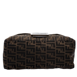 Pre Owned Fendi Tobacco Zucca Canvas and Leather Big Mama Forever Shoulder Bag