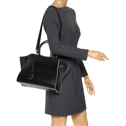 Pre Owned Fendi Black Leather Medium 3Jours Tote