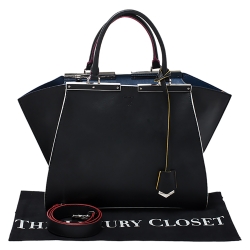 Pre Owned Fendi Black Leather Medium 3Jours Tote