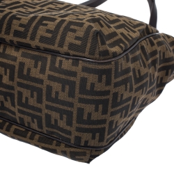 Pre Owned Fendi Tobacco Zucca Canvas Chef Shopper Tote