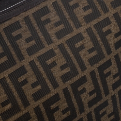 Pre Owned Fendi Tobacco Zucca Canvas Chef Shopper Tote