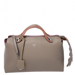 Pre Owned Fendi Beige Leather Small By The Way Shoulder Bag