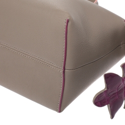 Pre Owned Fendi Beige Leather Small By The Way Shoulder Bag