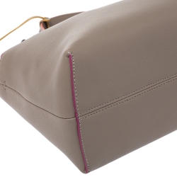 Pre Owned Fendi Beige Leather Small By The Way Shoulder Bag