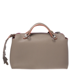Pre Owned Fendi Beige Leather Small By The Way Shoulder Bag