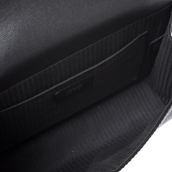 Pre Owned Fendi Grey Textured Leather Small Demi Jour Top Handle Bag