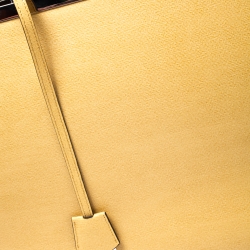 Pre Owned Fendi Yellow Leather Medium 3Jours Tote