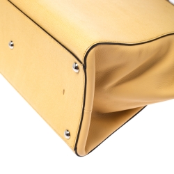 Pre Owned Fendi Yellow Leather Medium 3Jours Tote