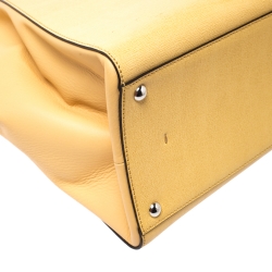 Pre Owned Fendi Yellow Leather Medium 3Jours Tote