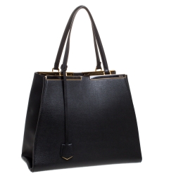 Pre Owned Fendi Black Leather Medium 3Jours Tote 