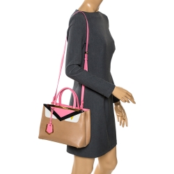 Pre Owned Fendi Multicolor Leather Mini 2jours Monster Tote