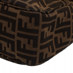 Pre Owned Fendi Tobacco Zucca Canvas and Leather Crossbody Bag
