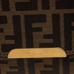 Pre Owned Fendi Tobacco Zucca Canvas and Leather Crossbody Bag