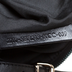 Pre Owned Fendi Black Asymmetrical Canvas Mini Saddle Bag