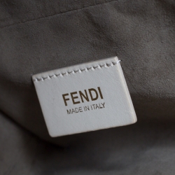 Pre Owned Fendi Off white Leather Large 3Jours Tote