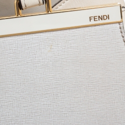 Pre Owned Fendi Off white Leather Large 3Jours Tote