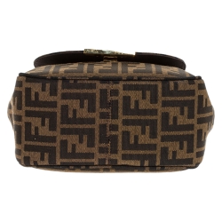 Pre Owned Fendi Tobacco Zucca Canvas Crossbody Bag