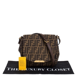 Pre Owned Fendi Tobacco Zucca Canvas Crossbody Bag