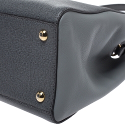 Pre Owned Fendi Grey Leather Mini 2Jours Tote