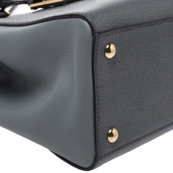 Pre Owned Fendi Grey Leather Mini 2Jours Tote