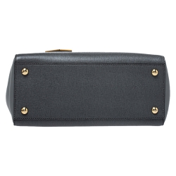 Pre Owned Fendi Grey Leather Mini 2Jours Tote