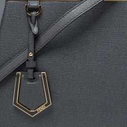 Pre Owned Fendi Grey Leather Mini 2Jours Tote