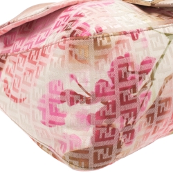 Pre Owned Fendi Multicolor Zucchino Canvas and Leather Mama Forever Shoulder Bag