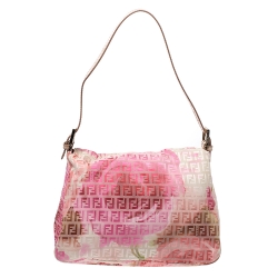 Pre Owned Fendi Multicolor Zucchino Canvas and Leather Mama Forever Shoulder Bag