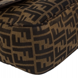 Pre Owned Fendi Tobacco Zucca Canvas and Leather Crossbody Bag