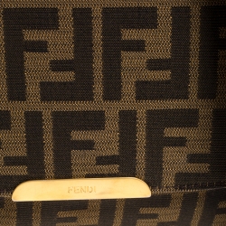 Pre Owned Fendi Tobacco Zucca Canvas and Leather Crossbody Bag