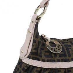 Pre Owned Fendi Brown Zucca Canvas Chef Shoulder Bag