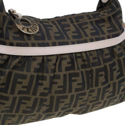 Pre Owned Fendi Brown Zucca Canvas Chef Shoulder Bag