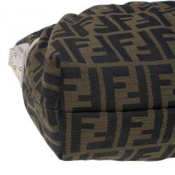 Pre Owned Fendi Brown Zucca Canvas Chef Shoulder Bag