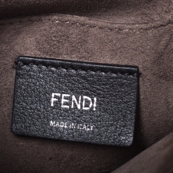 Pre Owned Fendi Metallic Leather Studded Mini Kan I Chain Shoulder Bag