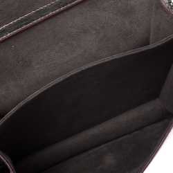 Pre Owned Fendi Metallic Leather Studded Mini Kan I Chain Shoulder Bag