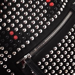 Pre Owned Fendi Black Nylon Monster Studs Mini Black Backpack