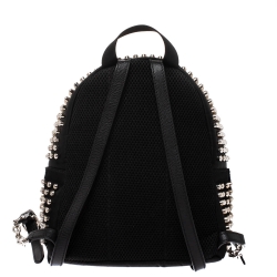 Pre Owned Fendi Black Nylon Monster Studs Mini Black Backpack