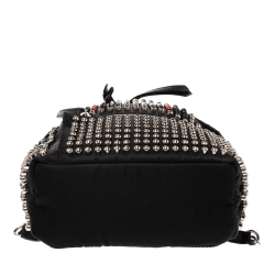 Pre Owned Fendi Black Nylon Monster Studs Mini Black Backpack